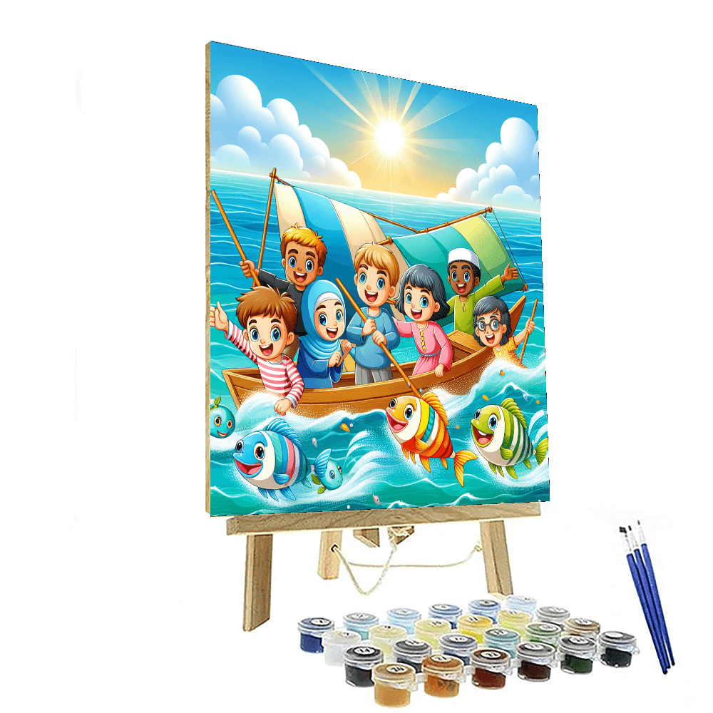 Sailing Adventure At Sea Painting By Numbers Kit