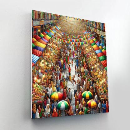 Charming Street Market DIY Paint By Numbers