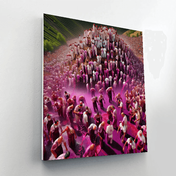 San Vino Wine Fight - Spain Paint By Numbers Kits