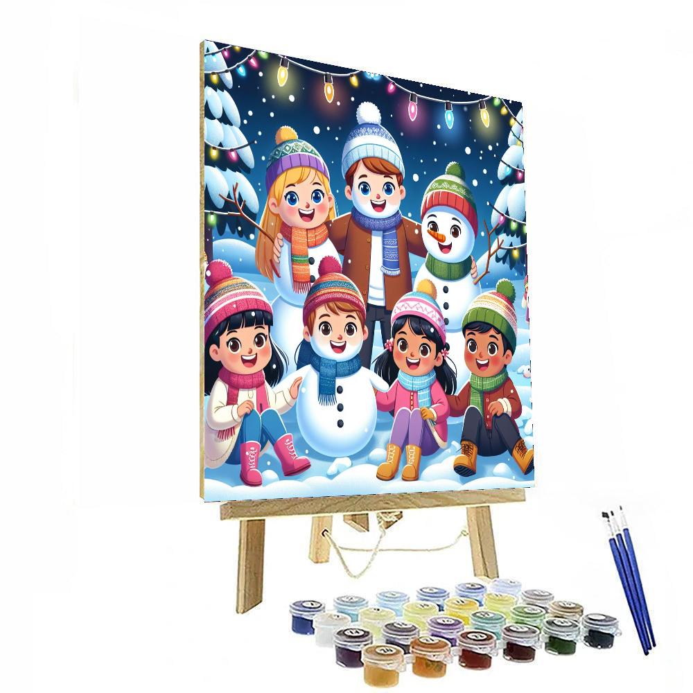 Winter Wonderland Party Painting By Numbers Kit