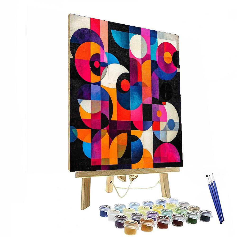 Kazimir Malevich Inspired Geometric Rhythm  Paint By Color