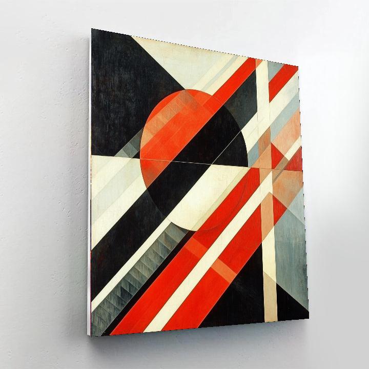 Kazimir Malevich Inspired Dynamic Intersection  Painting Number Kit