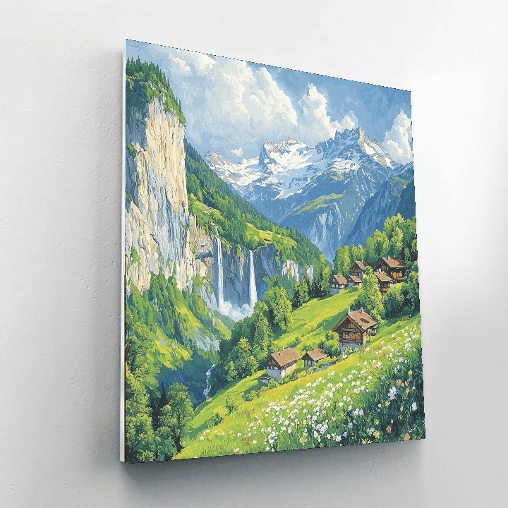 Lauterbrunnen Valley - Switzerland Numbered Painting Kits