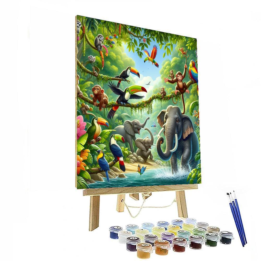 Funky Jungle Safari Paint By Color