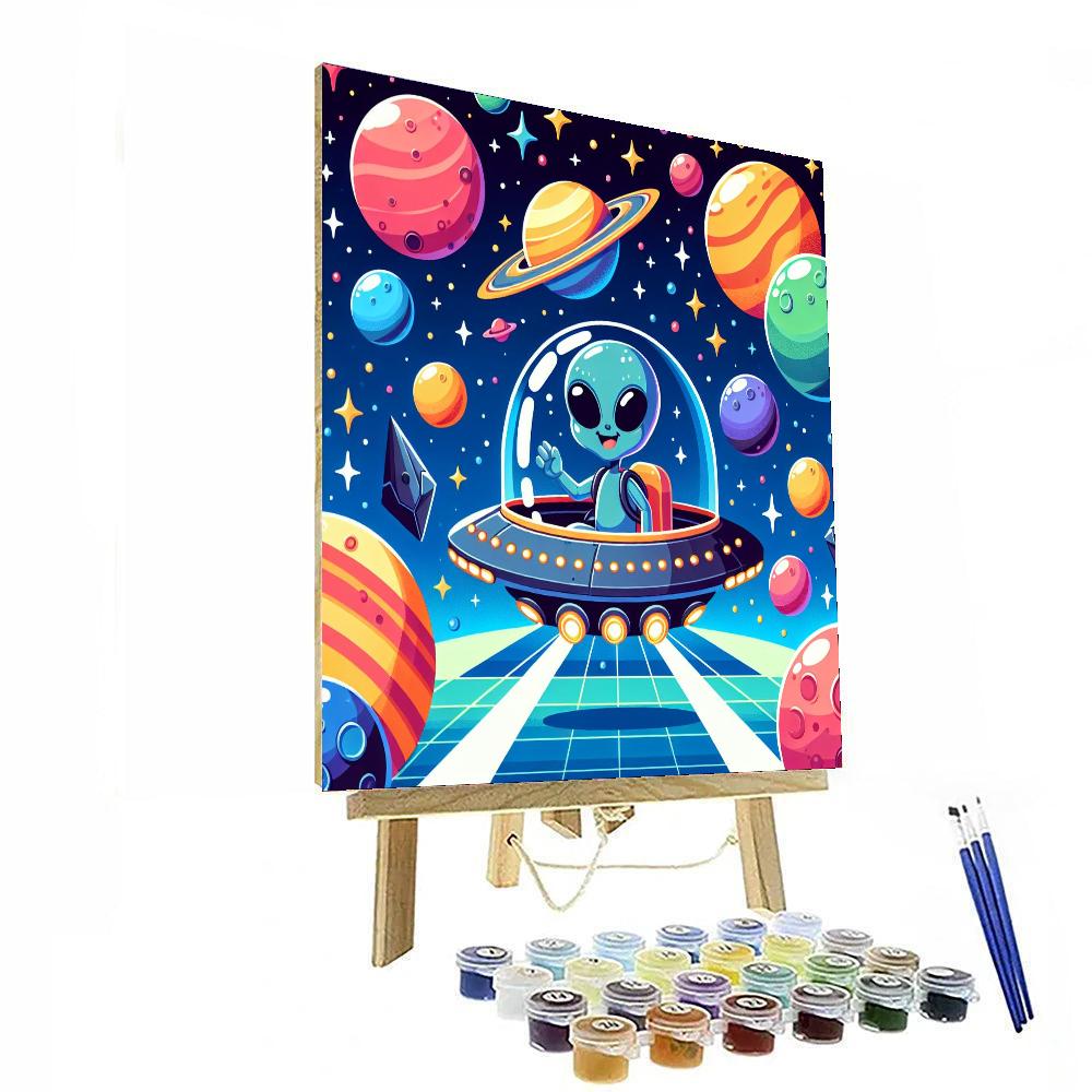 Cute Space Adventure Paint By Numbers