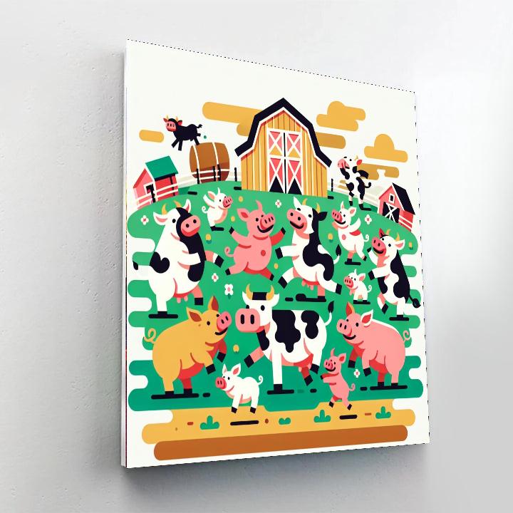 Funky Farm Festivities Numbered Painting Kits