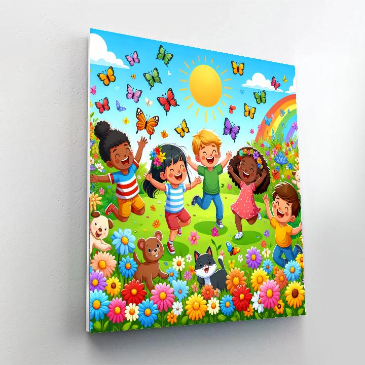 Joyful Spring Adventure Number Painting
