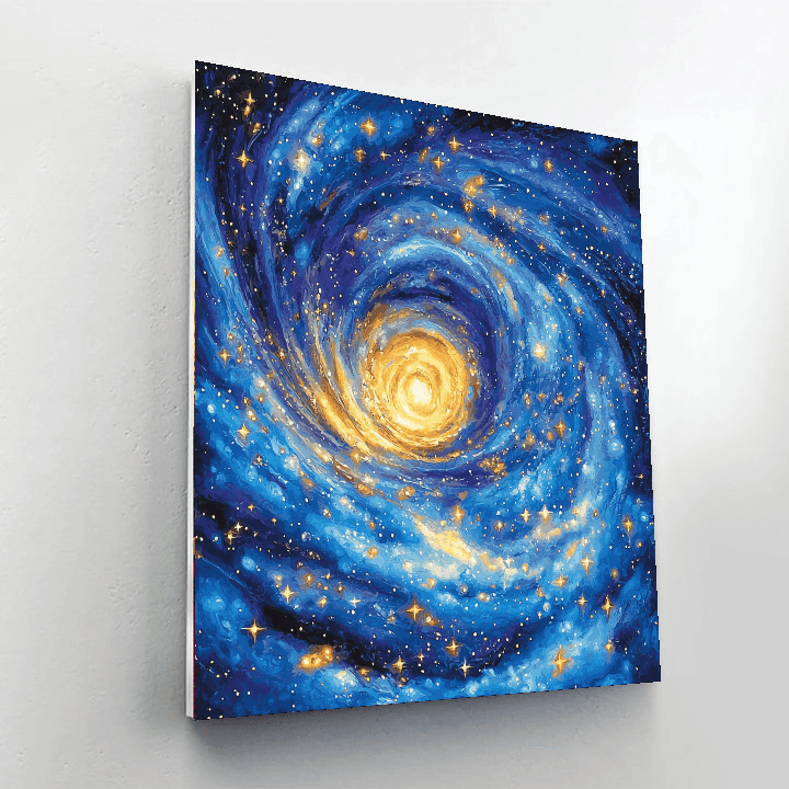 Vincent Van Gogh Inspired Galaxy Journey  Painting By Numbers Kit