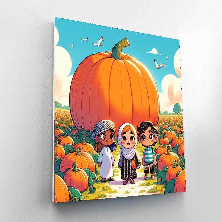 Giant Pumpkin Patch Adventure DIY Paint By Numbers