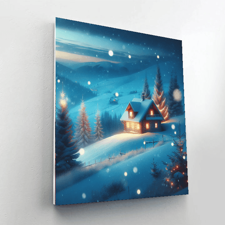 Dreamy Winter Landscape Painting Number Kit
