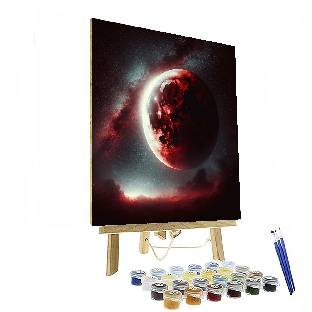 Astral Lunar Eclipse Number Painting