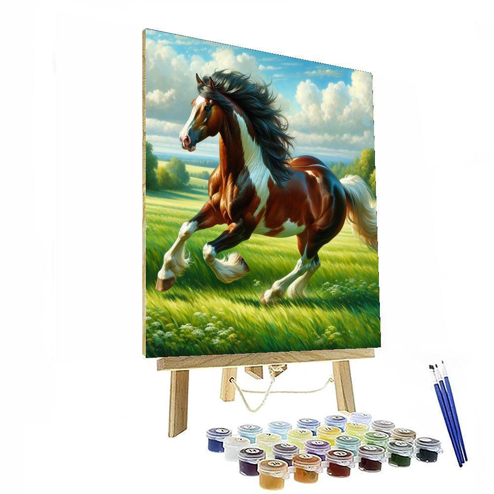Regal Horse Gallop Number Painting