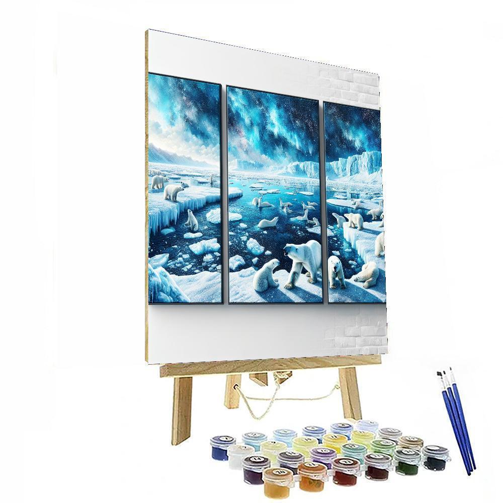 Polar Bear Arctic Wonderland Paint By Number