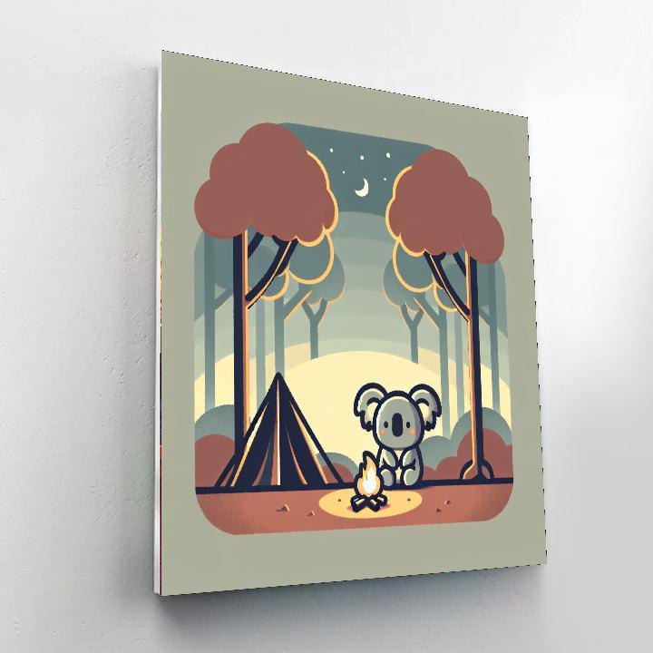 Cuddly Koala Campout Paint By Color