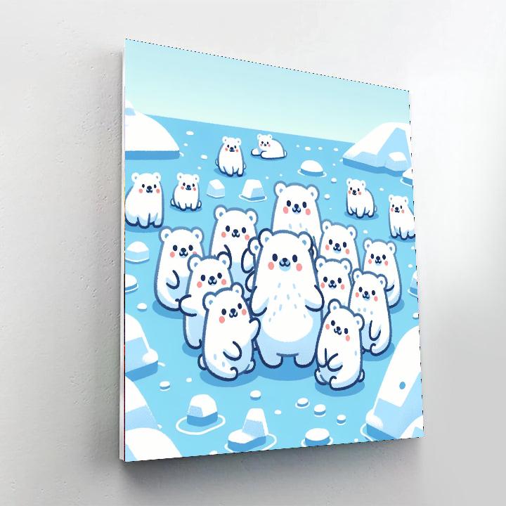 Fluffy Polar Adventure Painting By Numbers Kit