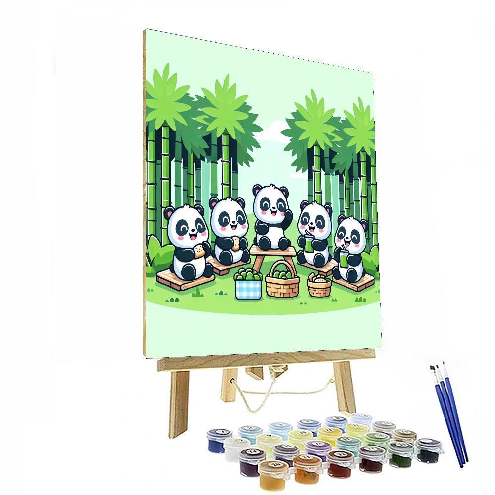 Panda Picnic Paradise Paint By Color