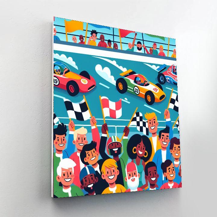 Race With Speedy Cars Paint By Color