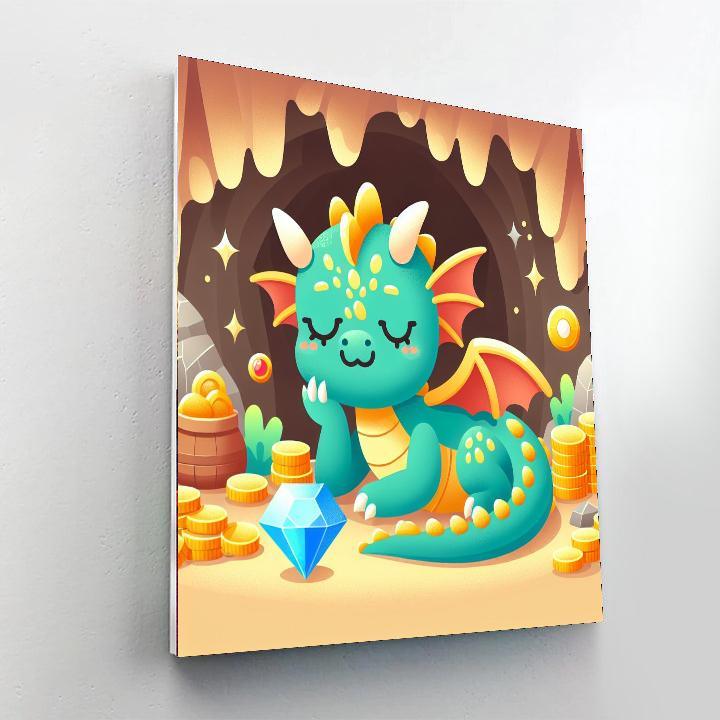 Charming Dragon's Lair Paint By Numbers