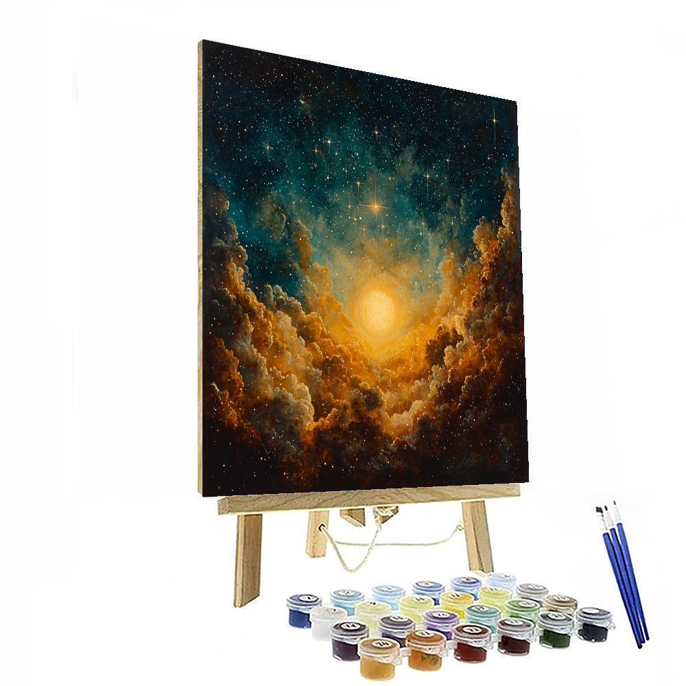Michelangelo Inspired Michelangelo's Celestial Wonders  Numbered Painting Kits