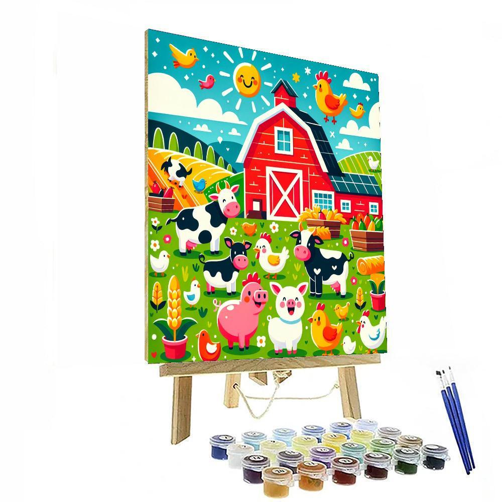 Colorful Farm Fun Paint By Number