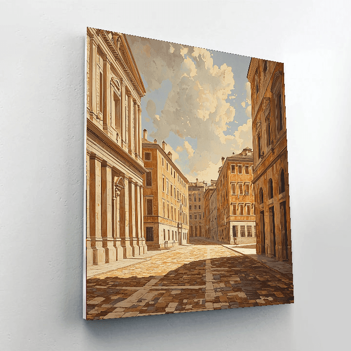 Piranesi Inspired Charming Old Town  Paint By Numbers Art