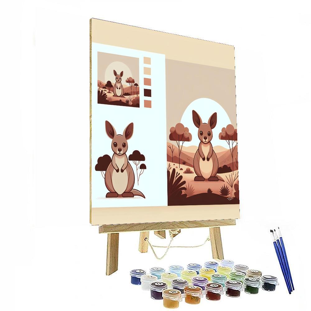 Wondrous Wallaby Paint By Numbers Art