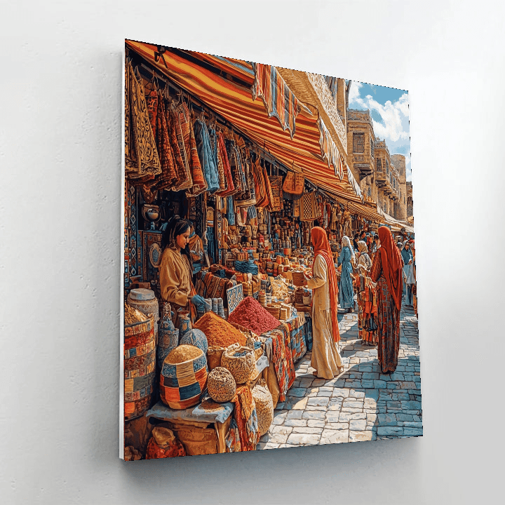 The Silk Road Bazaar - Samarkand Paint By Numbers Kits