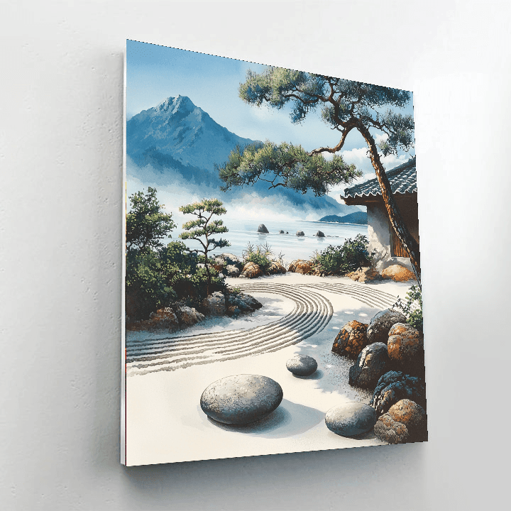 Katsushika Hokusai Inspired Serene Stillness  Paint By Numbers