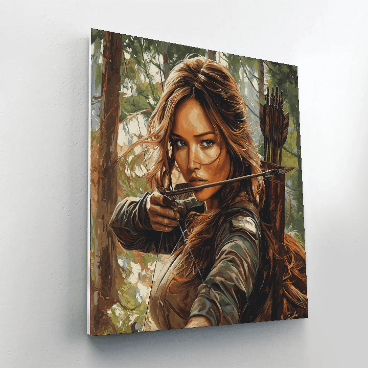 Jennifer Lawrence: The Fierce Flame Of Katniss Everdeen DIY Paint By Numbers
