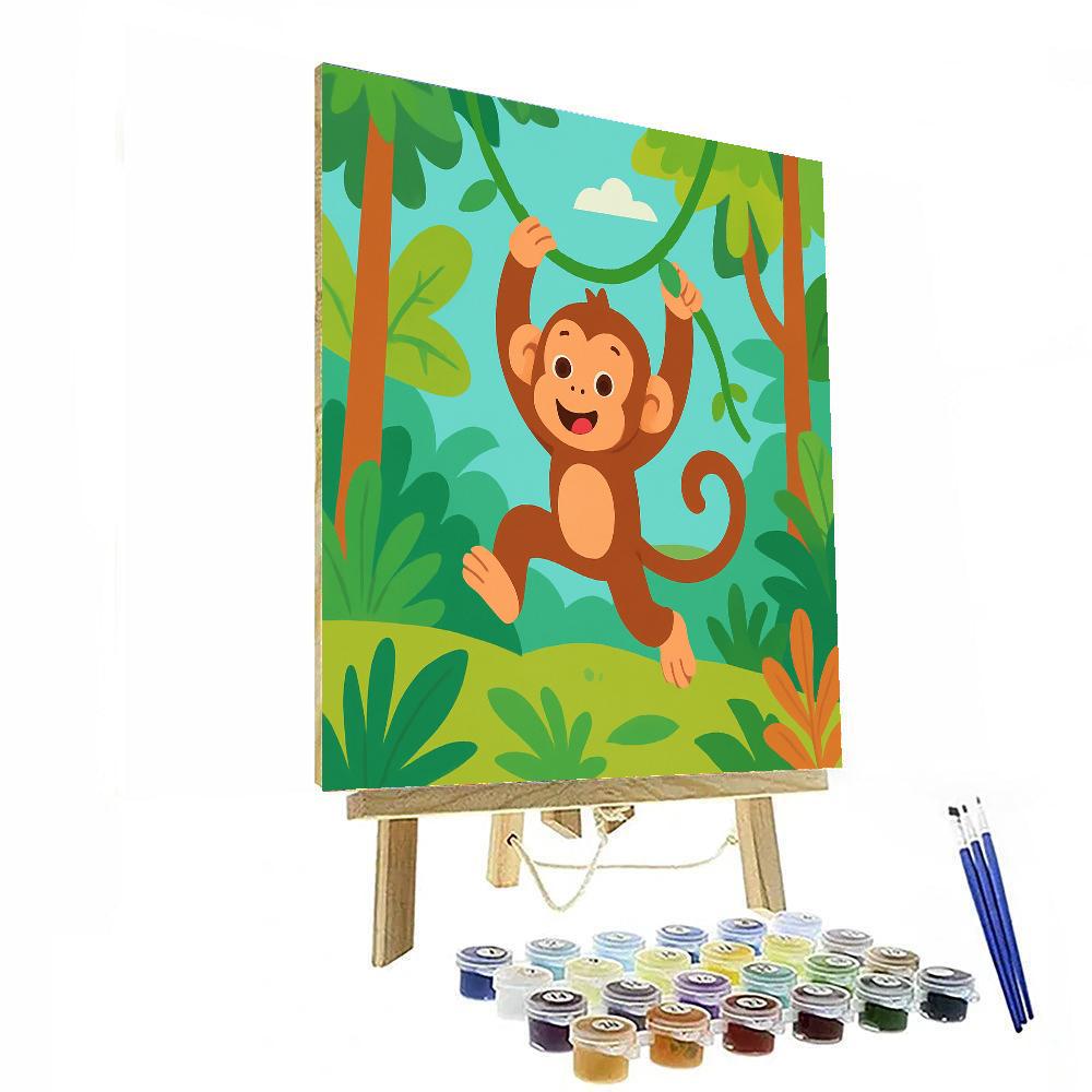 Daring Adventure Monkey Paint By Numbers