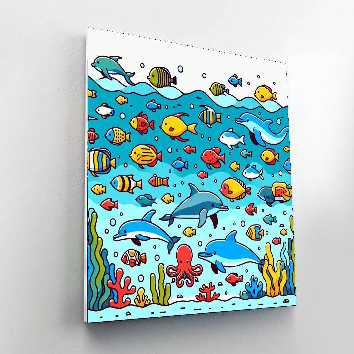 Ocean Friends Aquatic World Numbered Painting Kits