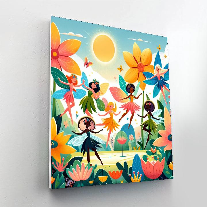 Flower Fairy Frolic Numbered Painting Kits