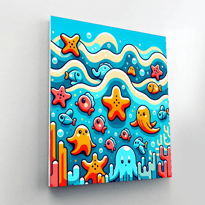 Starfish Splash Spectacle Number Painting