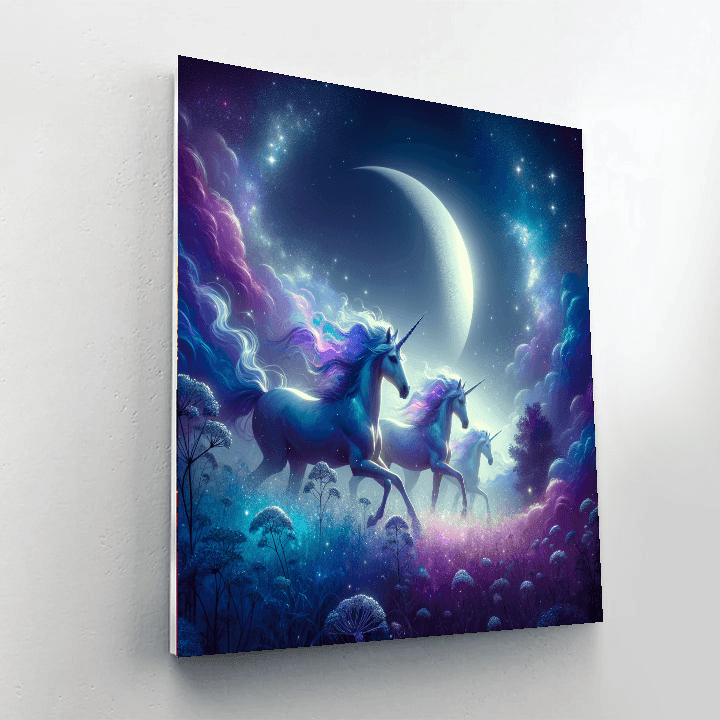 Enchanted Unicorn Realm Number Painting
