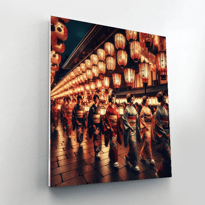 Gion Yodoko - Kyoto, Japan Number Painting