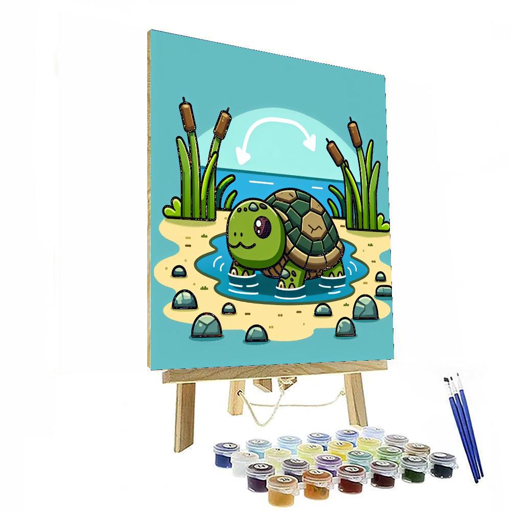 Snappy Snapping Turtle Paint By Numbers Art