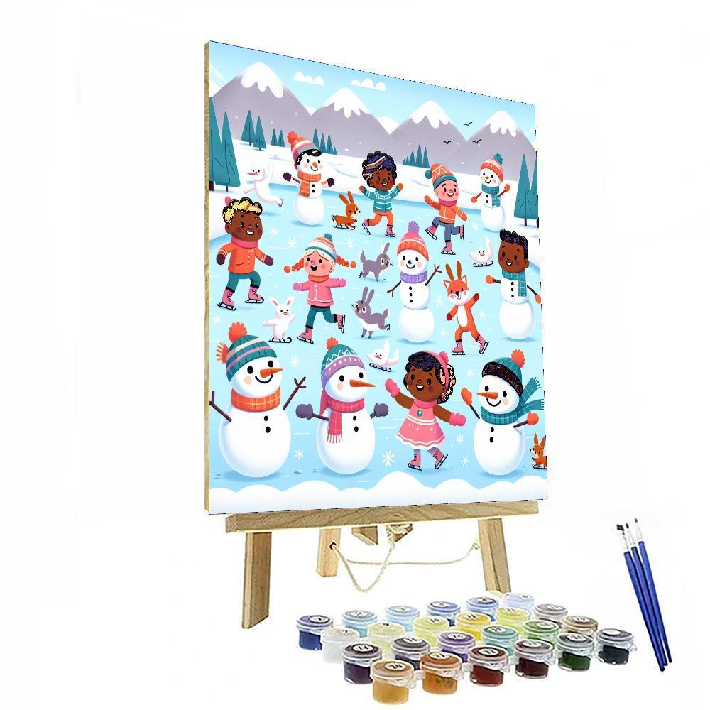 Joyful Winter Play Paint By Number