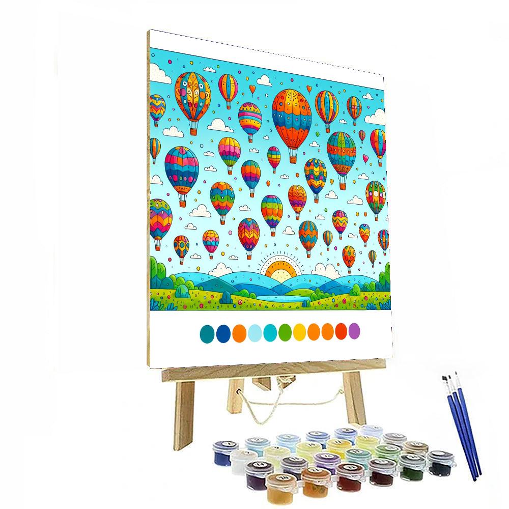 Festival Of Balloons Paint By Numbers Art