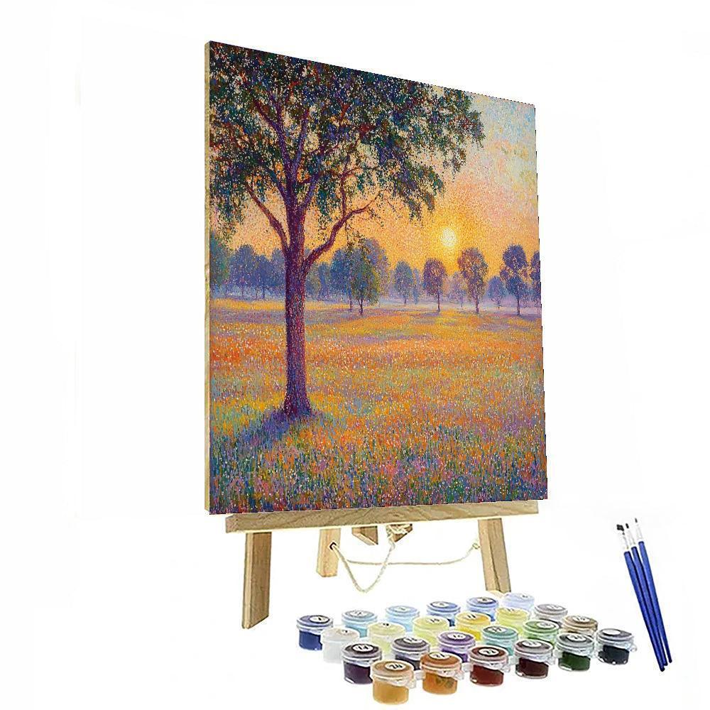 Georges Seurat Inspired Radiant Dawn Harmony  Paint By Numbers