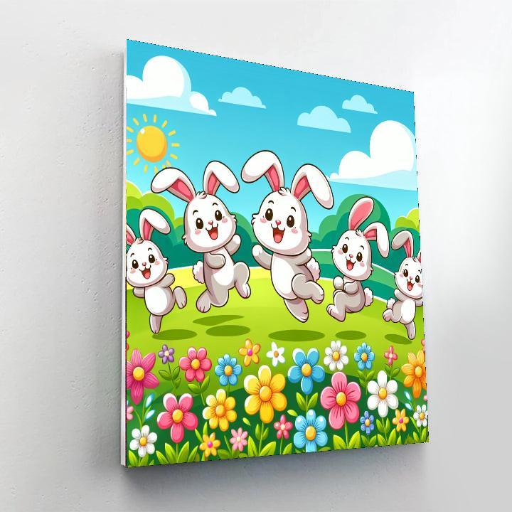 Adventurous Bunny Hop Paint By Color