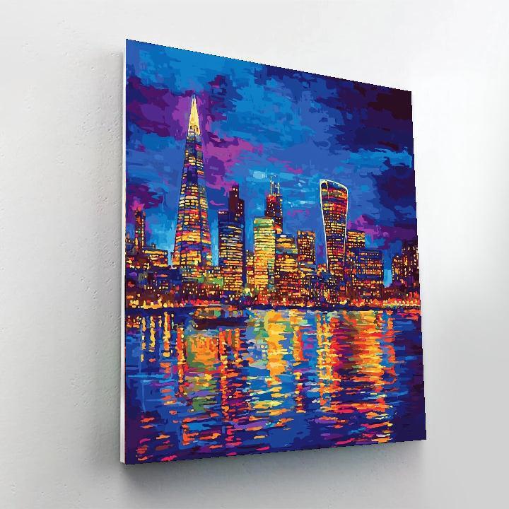 David Hockney Inspired Midnight Citylights  Paint By Numbers