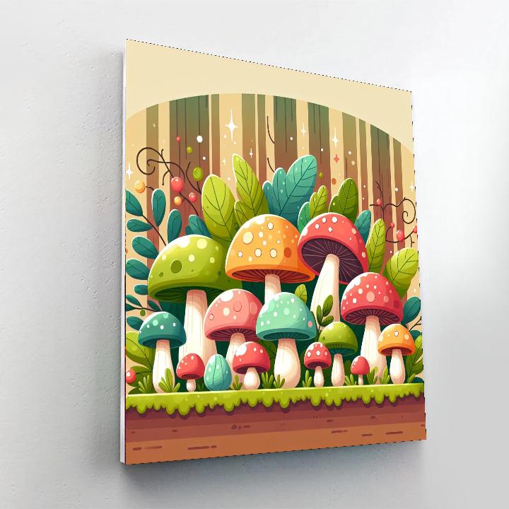 Mystical Mushrooms Numbered Painting Kits