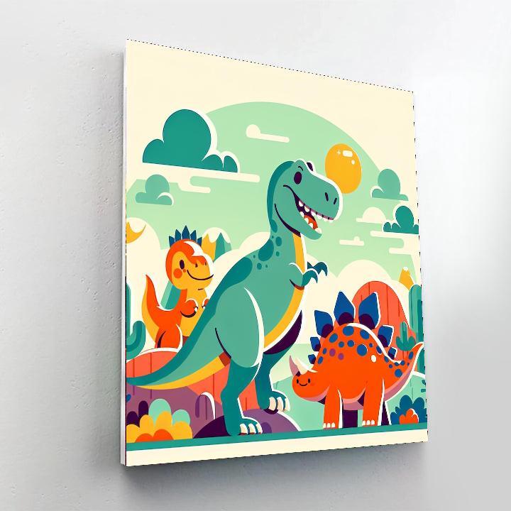 Happy Dino Days Numbered Painting Kits