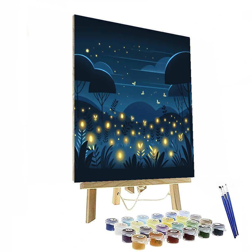 Friendly Firefly Gathering Paint By Numbers Art