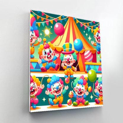 Happy Circus Clowns Numbered Painting Kits