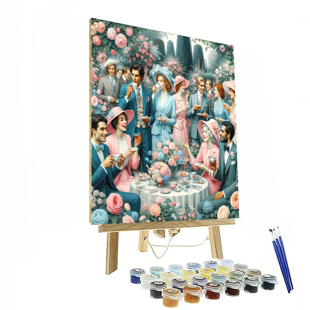Elegant Garden Party Number Painting