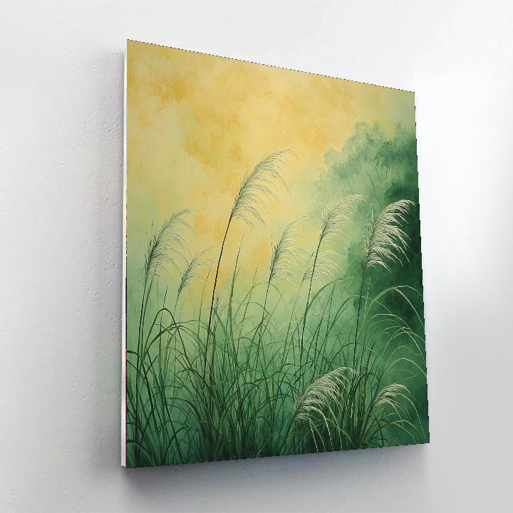 Zhao Mengfu Inspired Swaying Grasses In The Breeze  Paint By Color