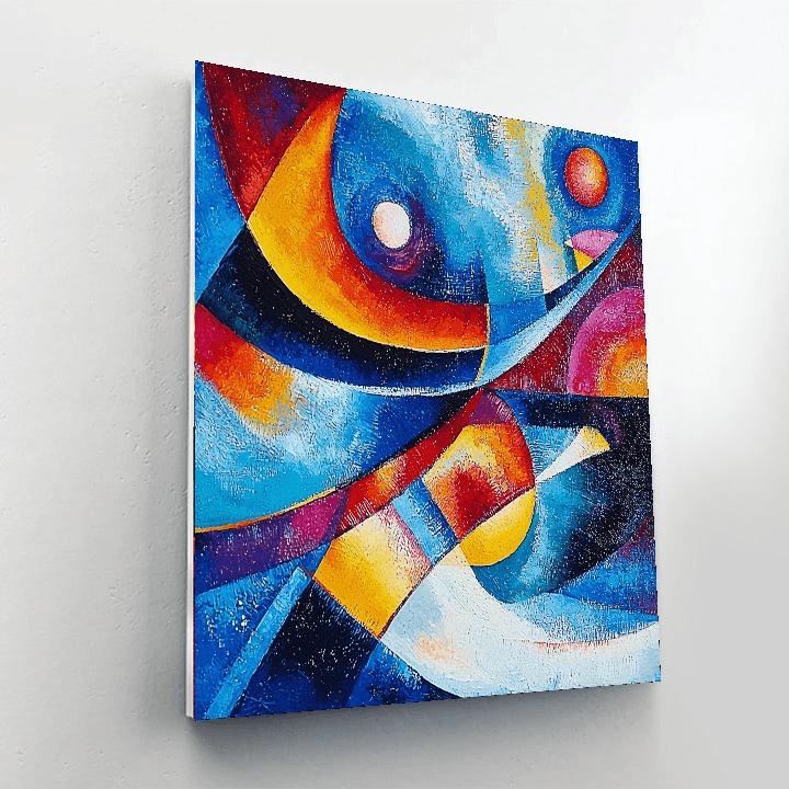 Wassily Kandinsky Inspired Rhapsody In Blue  Painting By Numbers Kit
