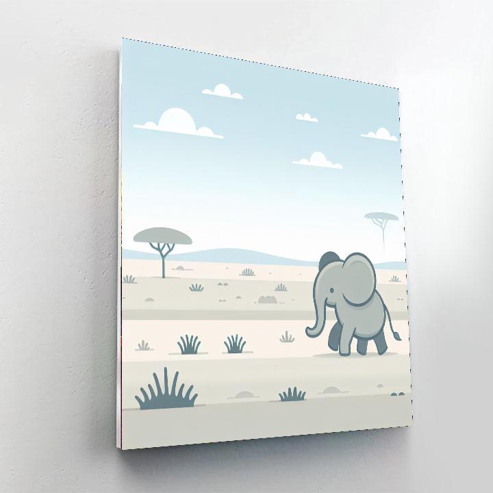 Enchanting Elephant Escape Number Painting