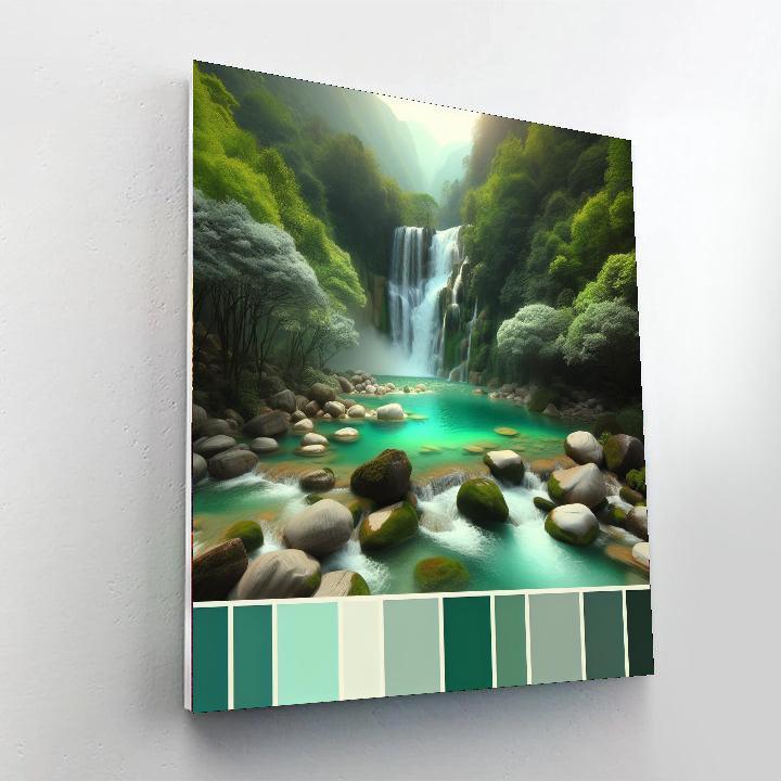Whispering Waterfall Paint By Color